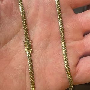 14k Solid Gold 24” 4mm Miami Cuban Link Chain